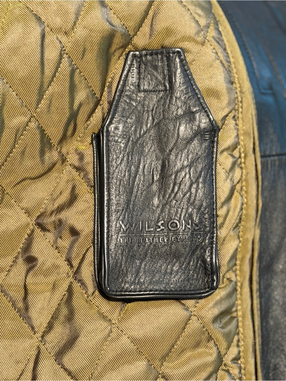 Vintage Wilson Black Leather Insulate Trench Jacket with Belt - Picture 9 of 13